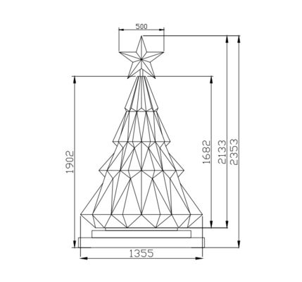 P1.5 GOB Creative LED Display Christmas Tree Screen dla centrów handlowych Sklepy handlowe Hotele